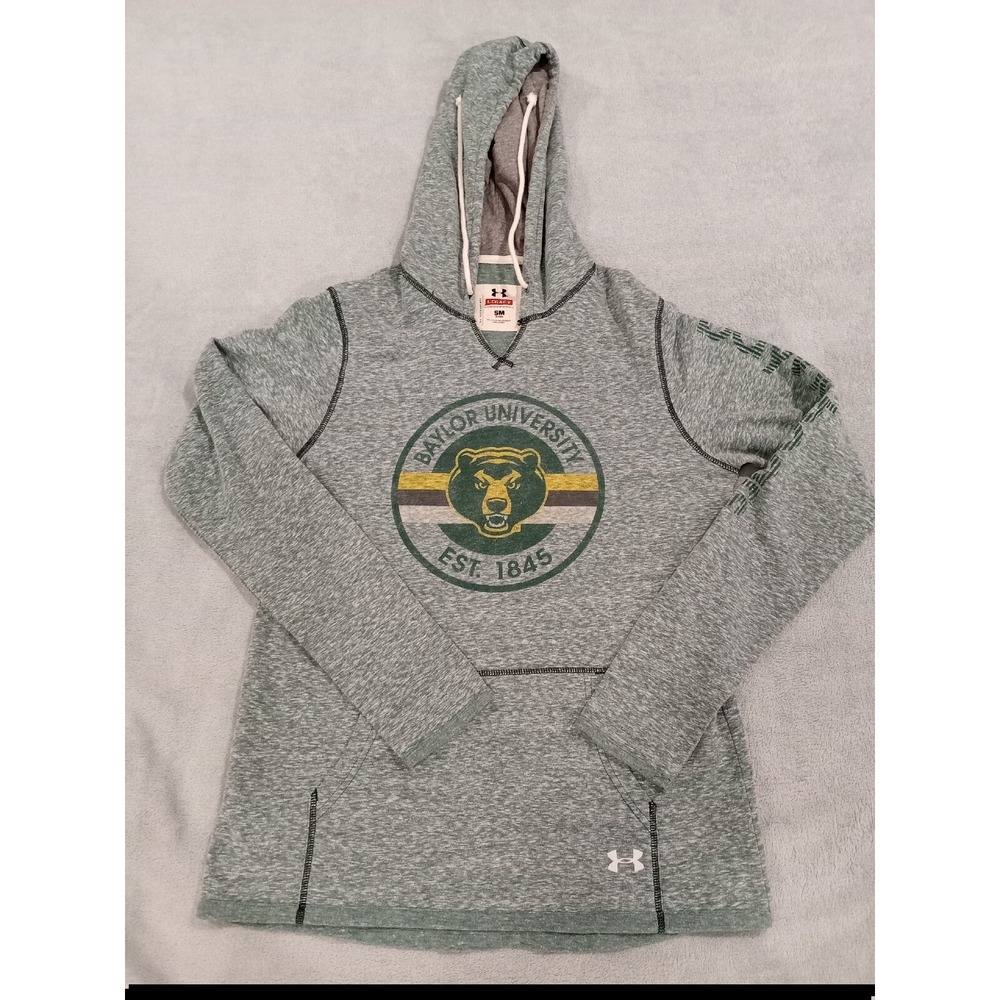 Mens Under Armour Legacy Hoodie Pullover Sweater Baylor Bears Green Small